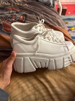 Zapatos plataforma blanco T.37