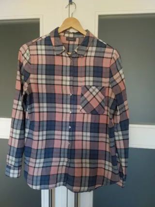 Camisa cuadros rosa y azul