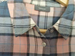 Camisa cuadros rosa y azul