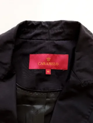 Blazer Caramelo Negro Mujer