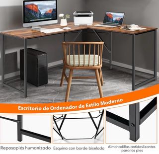 Escritorio Esquinero COSTWAY 148x120cm