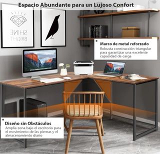 Escritorio Esquinero COSTWAY 148x120cm