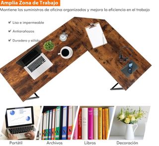 Escritorio Esquinero COSTWAY 148x120cm