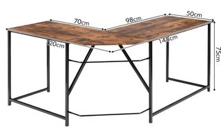 Escritorio Esquinero COSTWAY 148x120cm