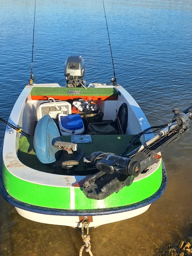 Barca de pesca Bass con motor y sonda