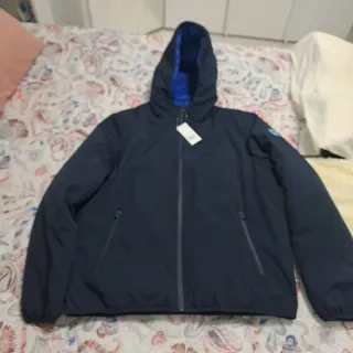 Piumino uomo reversibile blu taglia XXL