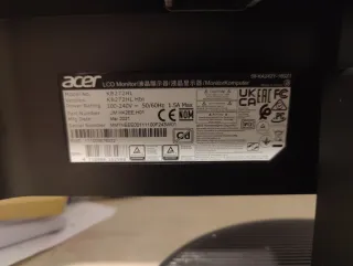 Monitor Acer KB272HL Negro