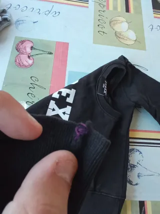 Felpa Pyrex Bambino Nera taglia s