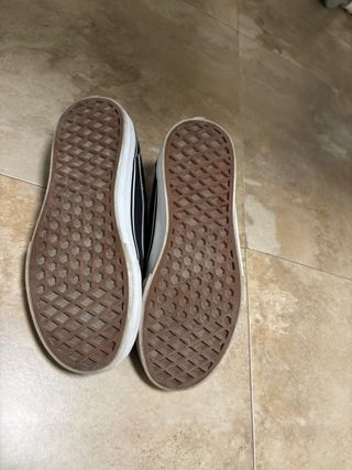 Zapatillas Vans Negro/Blanco Velcro talla 34