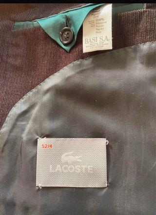 Americana de pana Lacoste Hombre Marrón