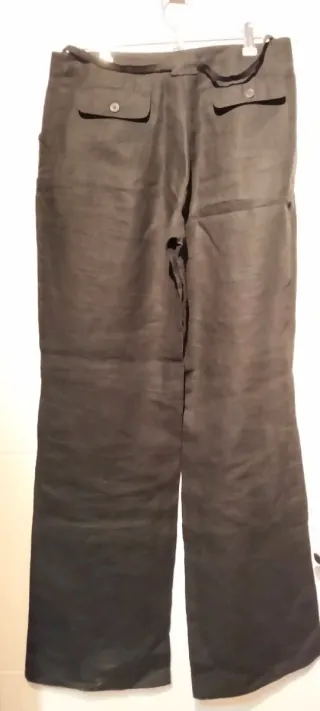 Pantalón negro pierna ancha EASY WEAR talla 44