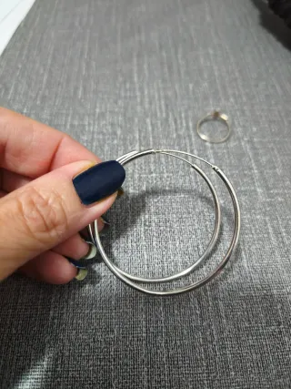 Anillo y pendientes plata