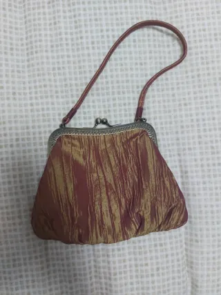 Bolso de fiesta/eventos dorado y rosa palo