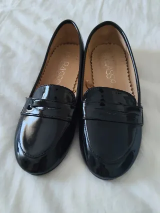 Zapatos mocasin charol corte inglés niñ@ T32