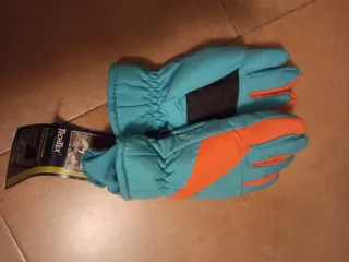 Guantes infantiles TECHTEX Naranja/Turquesa