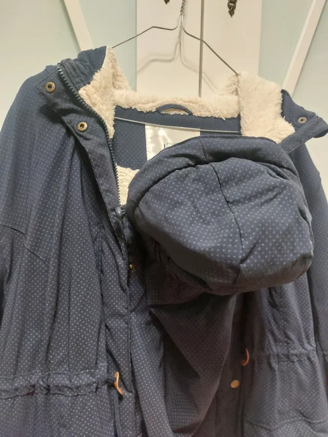 Abrigo premamá y porteo azul bpc