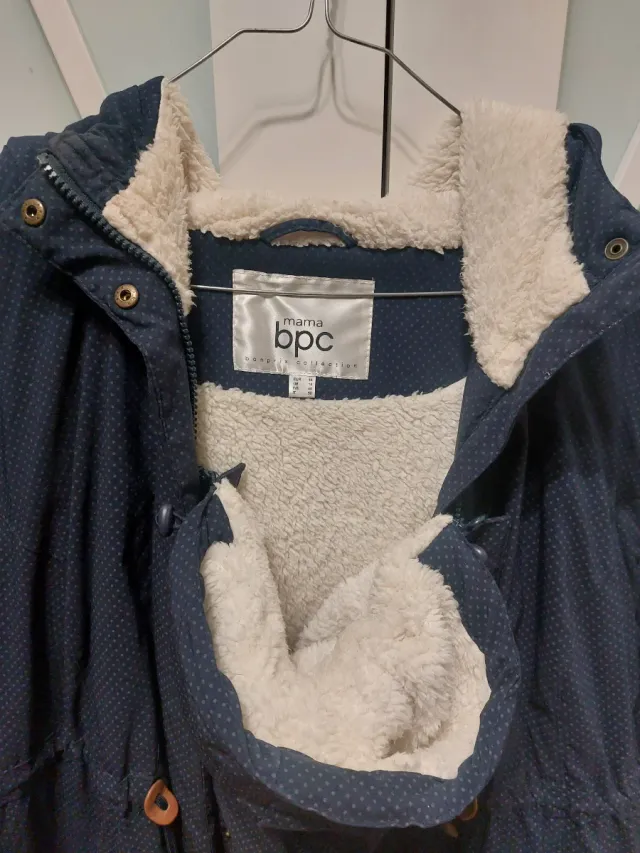 Abrigo premamá y porteo azul bpc