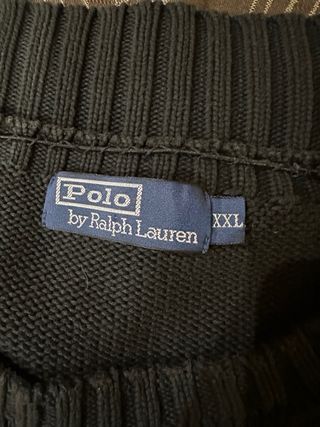 Jersey Pesado Ralph Lauren Bordado Negro