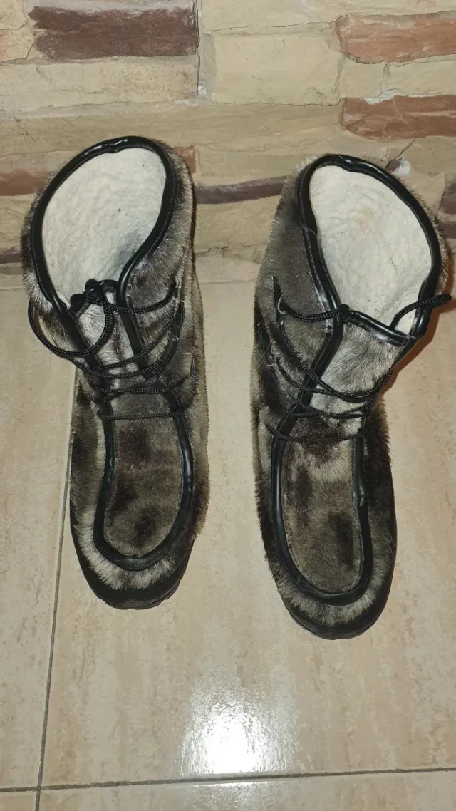 Stivali in pelle di animale naturale stile cacciatore kyoco