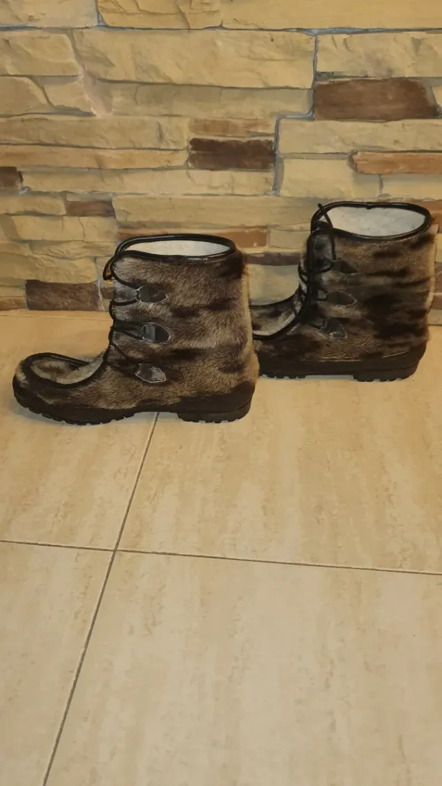 Stivali in pelle di animale naturale stile cacciatore kyoco