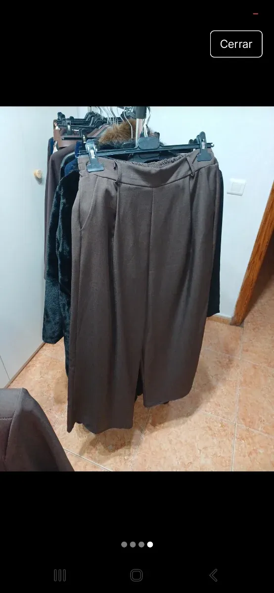 Traje chaqueta cruzado marrón y negro