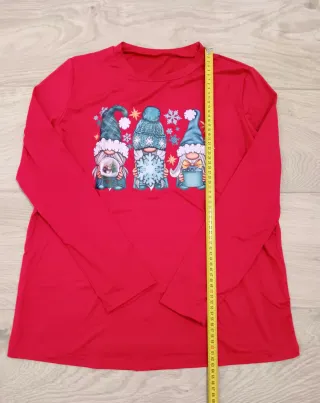 T-shirt natalizia a maniche lunghe