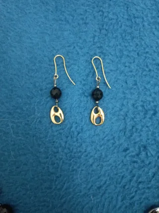 Collar y pendientes Viceroy oro y negro