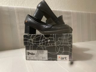 Zapatos mocasín ART negros, talla 38
