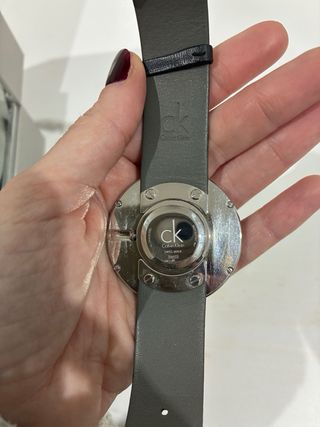 Reloj Calvin Klein Piel Negro Plata