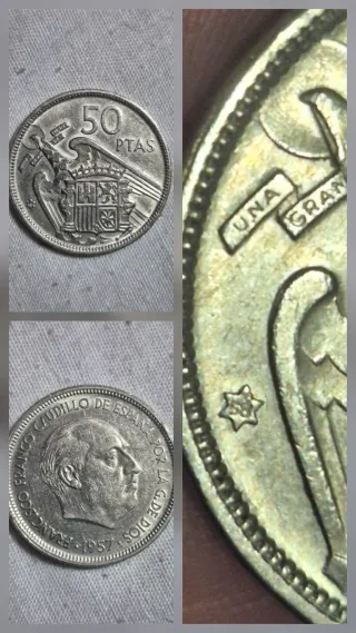 Lote 4 monedas 25, 50 y 100 pesetas *58, *59 y *76