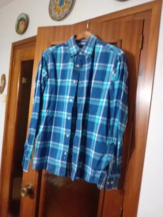 Camisa cuadros azul caballero