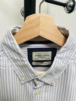 Camisa Sfera Rayas Azul y Blanca