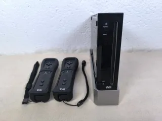 Consola Nintendo Wii Negra + Mandos