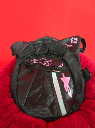 Bolsa Cintura Moto Rosa Negra
