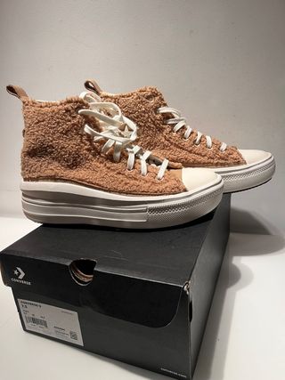 Converse plataforma borreguito talla 38