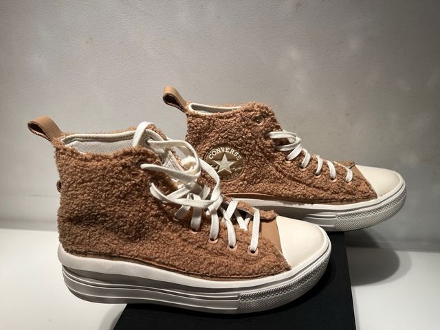 Converse plataforma borreguito talla 38