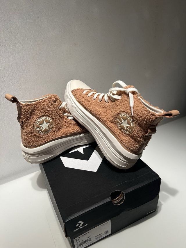 Converse plataforma borreguito talla 38