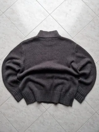 Maglione zip vintage marrone anni '90