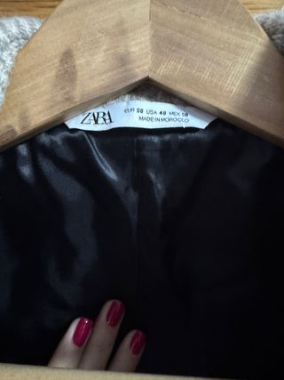 Abrigo cuadros blanco y negro