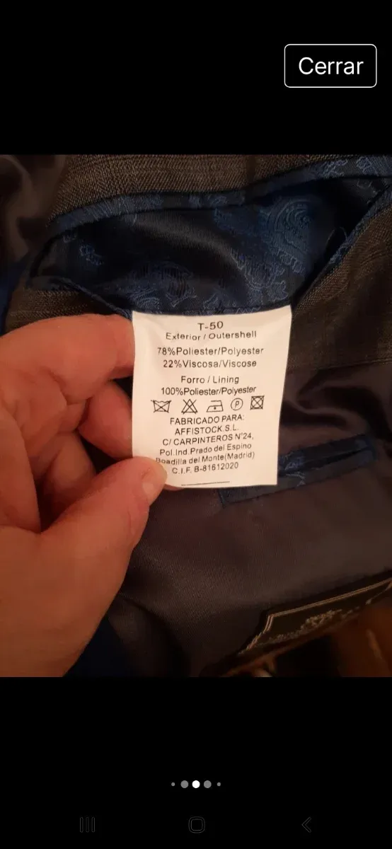 Traje Caballero APPISTOCK Gris Talla 50