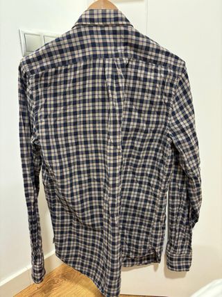 Camisa Scalpers cuadros beige y azul Talla L