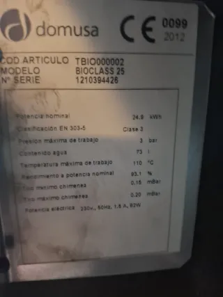 Caldera de pellets y depósito de pellet