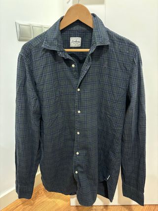 Camisa Scalpers cuadros azul y verde Talla 41