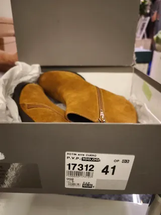 Botín ante cuero talla 41
