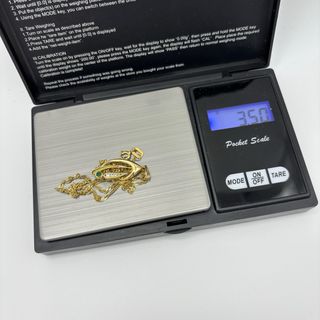 Collar de oro 18kt con esmeralda