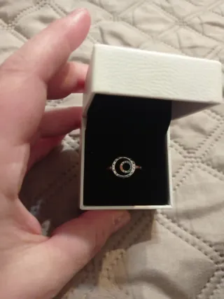 Anillo Pandora Doble Aro Multicolor