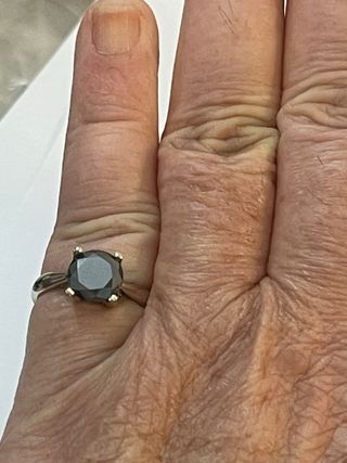 Anillo Oro 18k Diamante Negro 1.71 Ct