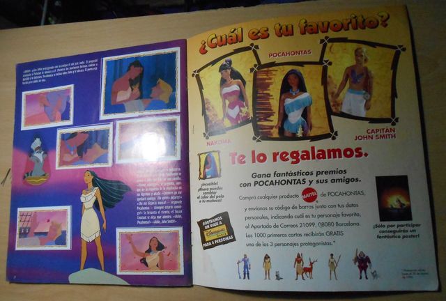 Album completo di figurine Pocahontas Panini