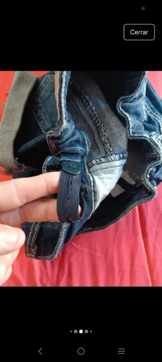 Lote 2 vaqueros cortos niña T8