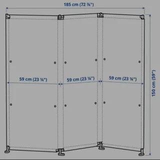 Ikea Ytterskär paravento esterno grigio
